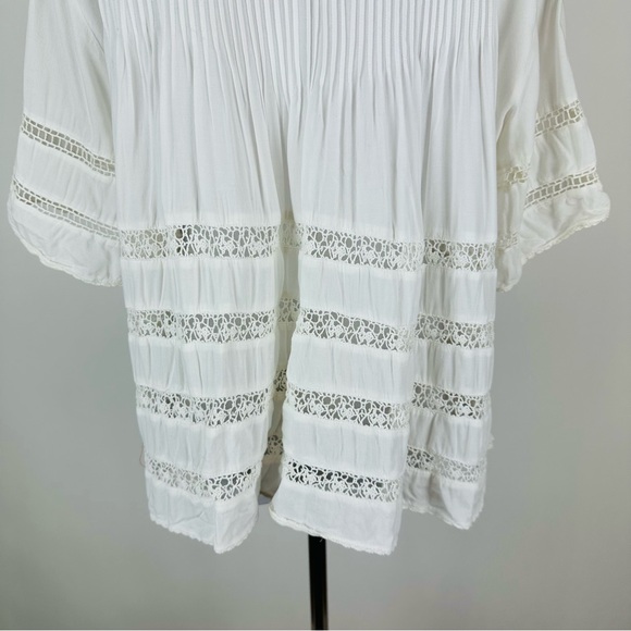 Aritzia Wilfred Beaufort White Lace Hobo Peasant Top Size Large - Picture 13 of 15